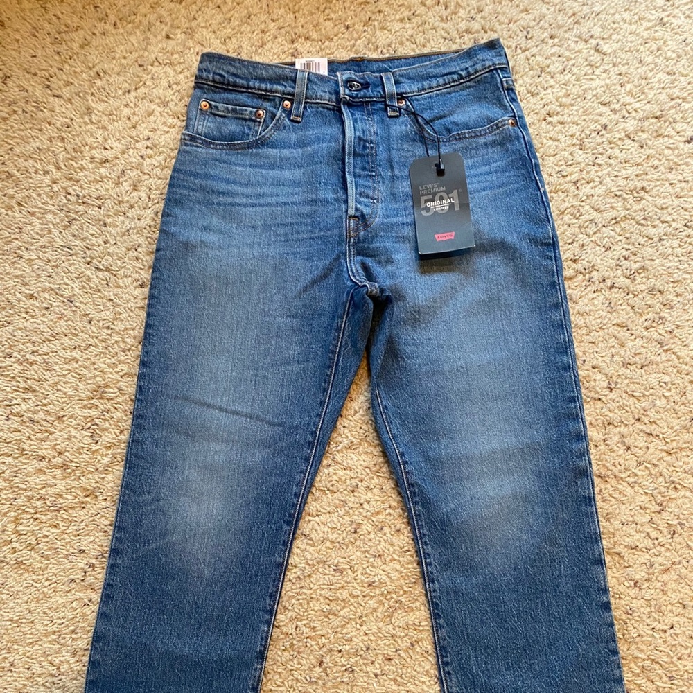 Levi’s 501 Premium Straight leg cropped jeans